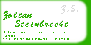 zoltan steinbrecht business card